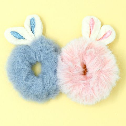 EASTER FLUFFY BUNNY SCRUNCHIES 2PC