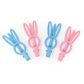 EASTER METAL BUNNY CLIPS 4PCS