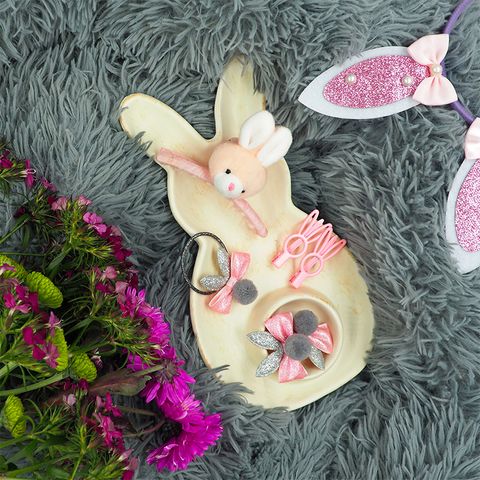 EASTER METAL BUNNY CLIPS 4PCS