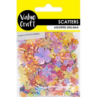 CRAFT FLWRS 3 SIZE HOLOGRAPHIC ASST 20G