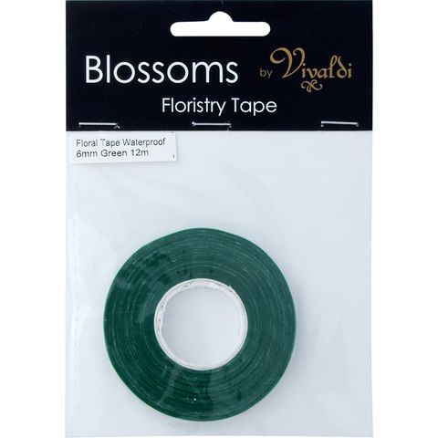 Floral Tape - Waterproof 12mm Green 12m