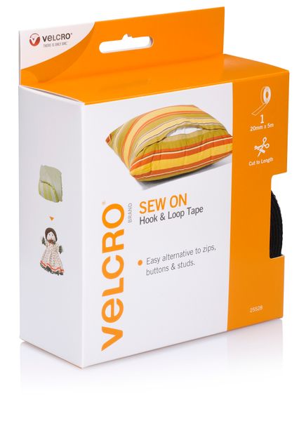 Velcro SewOn Hook Loop Tape 20mmx5m