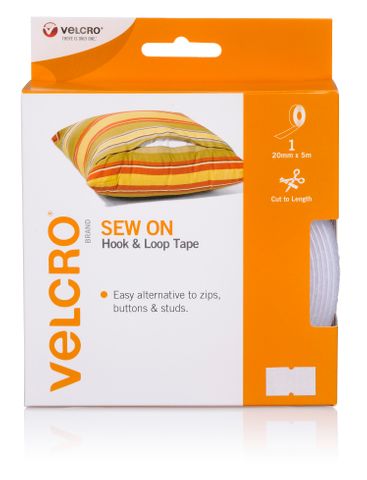 Velcro SewOn Hook Loop Tape 20mmx5m