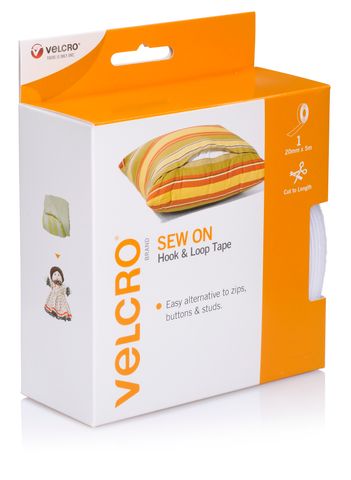 Velcro SewOn Hook Loop Tape 20mmx5m