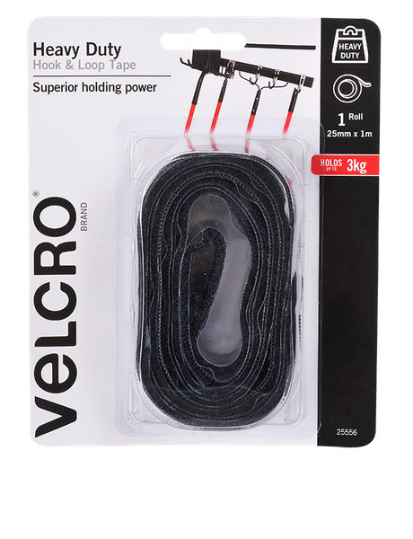 Velcro Heavy Duty Hook Loop Tape 25mmx1m