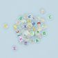 ALPHABET ROUND CLEAR BEADS MULTI 20G