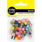 PLASTIC STRIPED MIXED SHAPE BEADS 20G