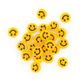 SMILEY FACE PLASTIC ROUND BEADS 15G