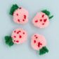 STRAWBERRY POM POM EMBELLISHMENTS 4PCS