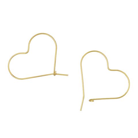 JF HEART HOOPS GOLD 6PCS