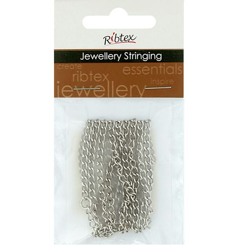 Chain Twisted Oval Link 5x3mm Silver 1m