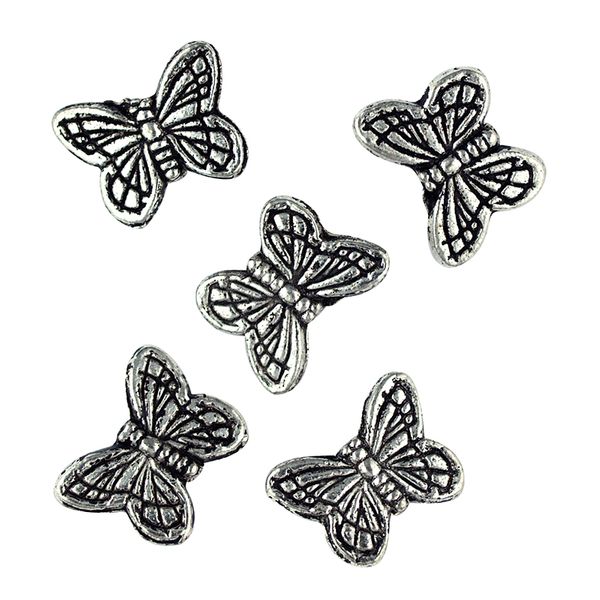 Jf Spacer Butterfly 12X14 Mm Silver 16Pc