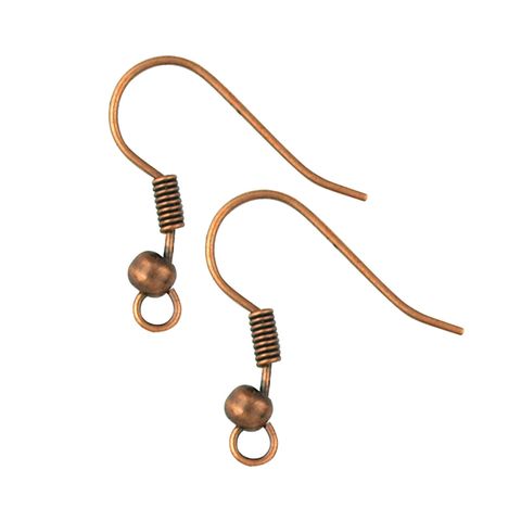 Earring Shepherd Hooks Dark Copper 10Pcs