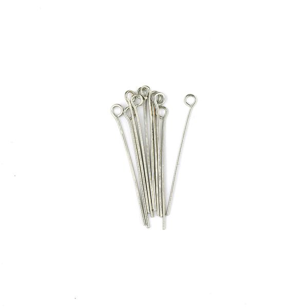 Jf Eye Pins 35Mm Dark Silver 10Pcs