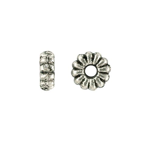 Jf Spacer 6Mm Flower Silver 30Pcs