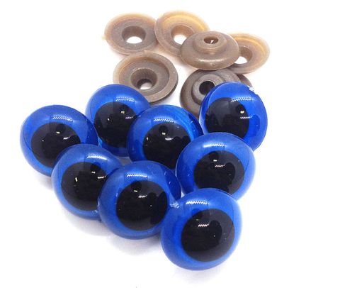 Eyes Crystal 21mm Blue Pkt 8