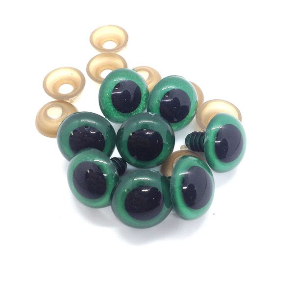 Eyes Crystal 18mm Green Pkt 8