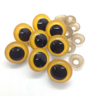 Eyes Crystal 24mm Yellow Pkt 6