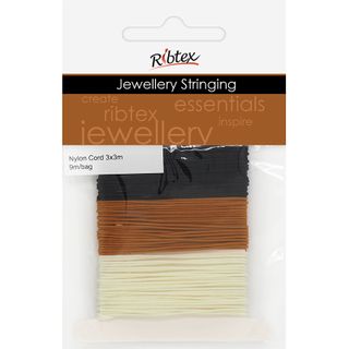 NYLON CORD MULTI PK 3X3M BEIGE/TAN/BLK