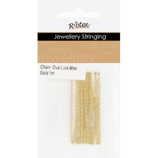 CHAIN OVAL LINK MINI GOLD 1M