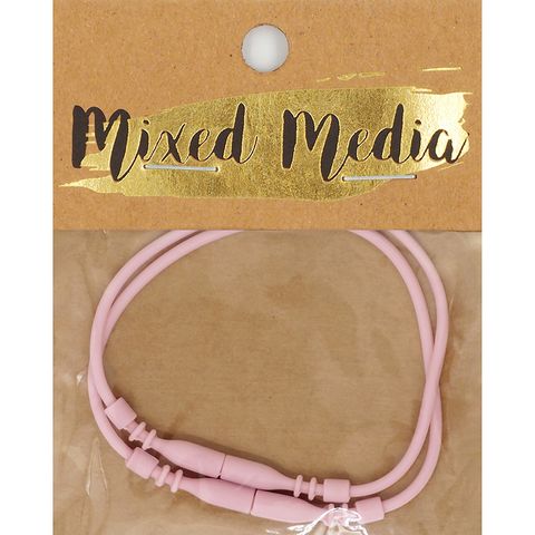 SILICONE BRACELET CONNECTOR 2PC PINK