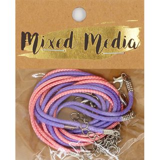 READY MADE WAX CORD BRACELET 4PC PK PPL