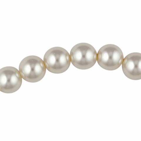 Bead Glass Pearls 10Mm Ivory 30Pcs