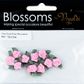 Grub Rose with Leaves 7mm Baby Pink 10Pc