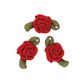 Grub Rose with 7mm Leaves Red 10Pcs