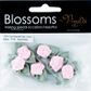 Grub Rose with Leaves 10mm Baby Pink 6Pc