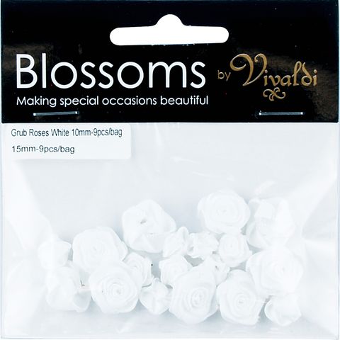 Flower Grub Rose Mixed White 18Pcs