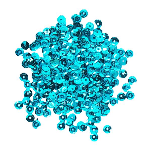 Sequins 5mm Cut Cup Turquoise 15G