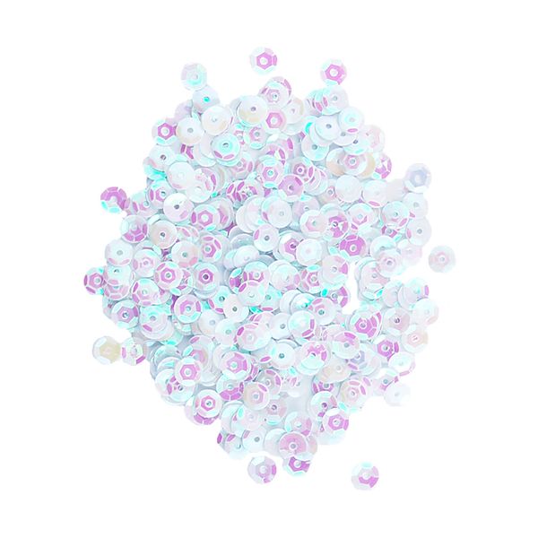 Sequins 5mm Cut Cup AB White 15G