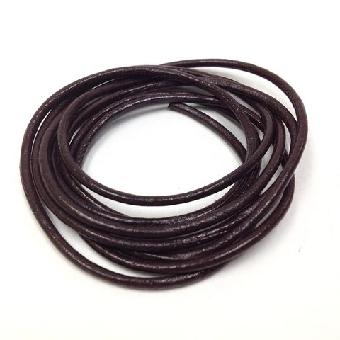 Leather Thonging 1mm Round Brown 1m