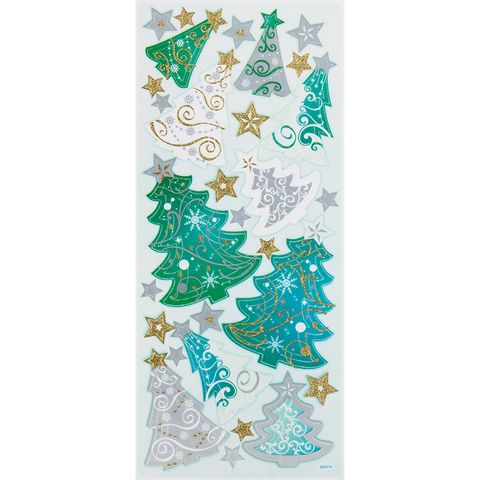 Stickers Dimensional Xmas Trees 1