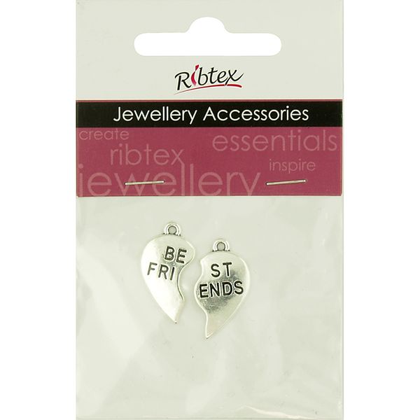 Charm - Laser Best Friends Silver 1Pc