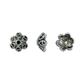 Bead Caps 10mm Flower Silver 15Pcs