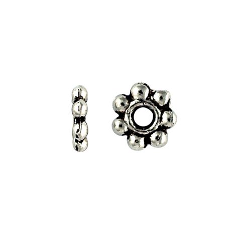 Spacer Daisy 6mm Silver 30Pcs