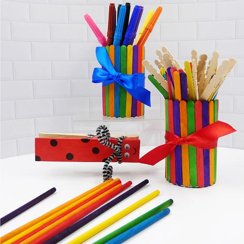 Craft Sticks Coloured 10mmx11cm Pkt 150