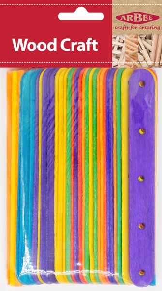 Jumbo Sticks   Dowel Coloured Pkt 70