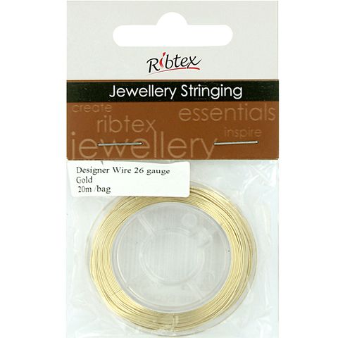 Designer Wire 26Gauge Gold 20m