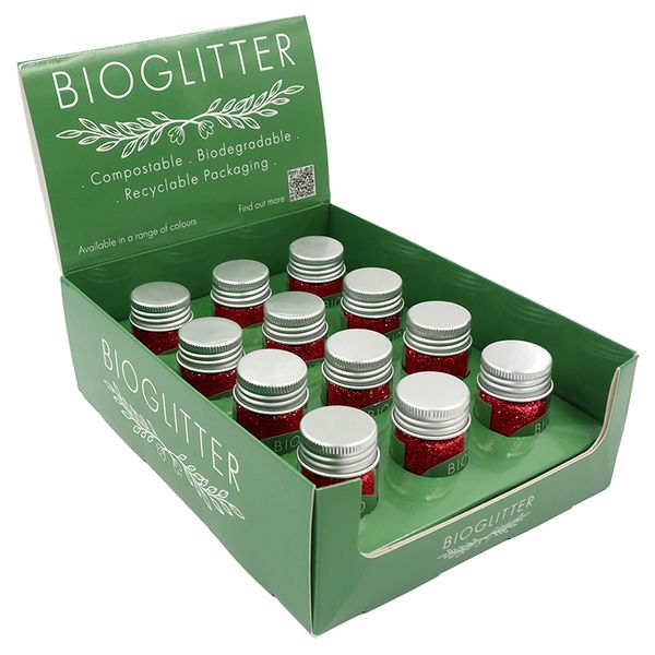 BIO CRAFT GLITTER 20GM RED