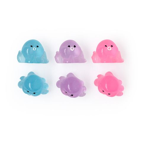 RESIN GLOW IN THE DARK OCTOPUS 6PCS