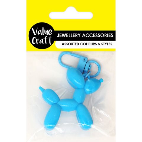 BALLOON DOG KEYRING BLUE 1PC