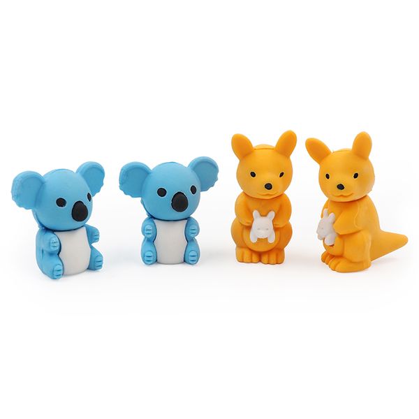 MINI NOVELTY AUSTRALIAN ERASERS 4PCS