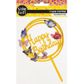 CAKE TOPPER HAPPY BDAY BUTTERFLY GLD 1PC