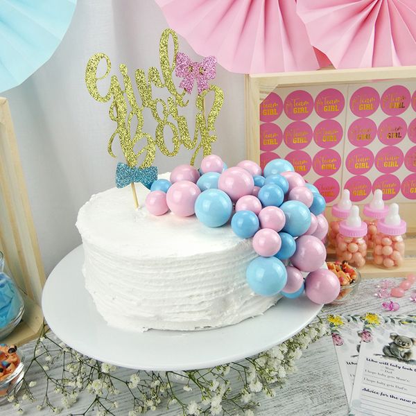 CAKE TOPPER BALLS BABY PINK 10PCS