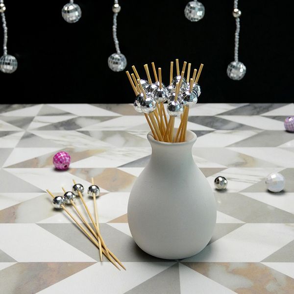 NOVELTY SKEWERS DISCO BALLS 25PCS