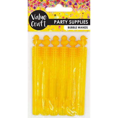 BUBBLE WANDS YELLOW DUCKS 6PCS