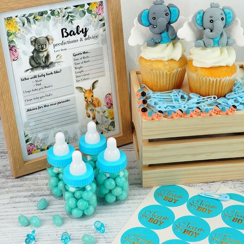 CAKE TOPPER PLASTICINE ELEPHANT 1PC